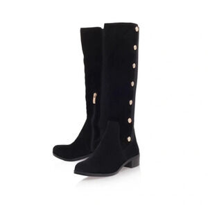 New Vince Camuto Black Vacilla Boots Suede Size 6.5